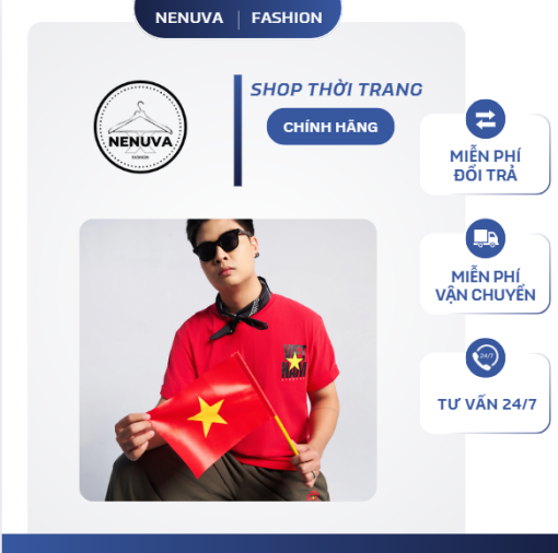 Áo phông unisex người lớn Ngôi sao Vietnam