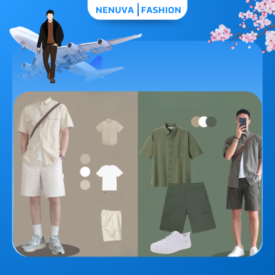 áo sơ mi phối với quần jean ngắn