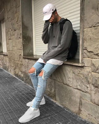 Mũ lưỡi chai jean aufit phối đồ