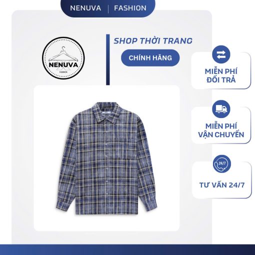 Áo sơ mi nam dài tay 2 màu caro - Nenuvafashion - Ảnh 3